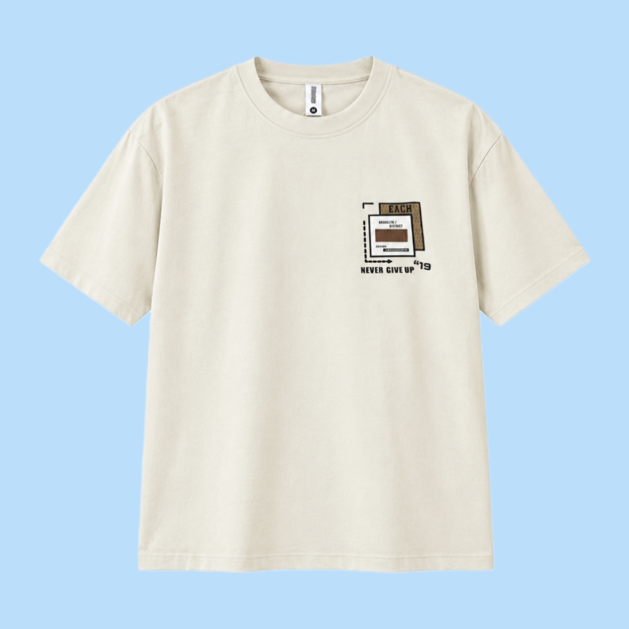 Cream Graphic Printed Drop Shoulder preview