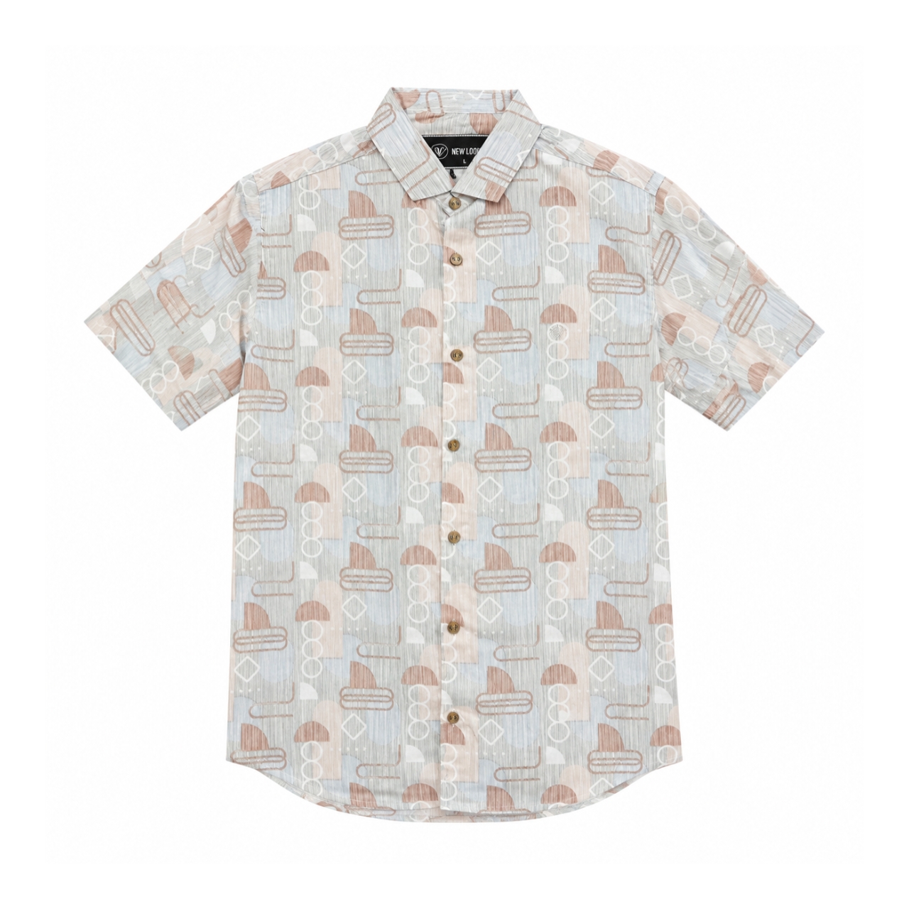 Abstract Geometric Print Short Sleeve Shirt preview